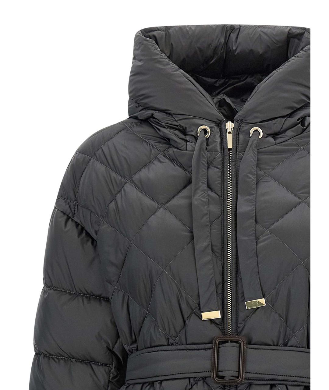 MAX MARA Серое полиамидовое пальто, фото 3