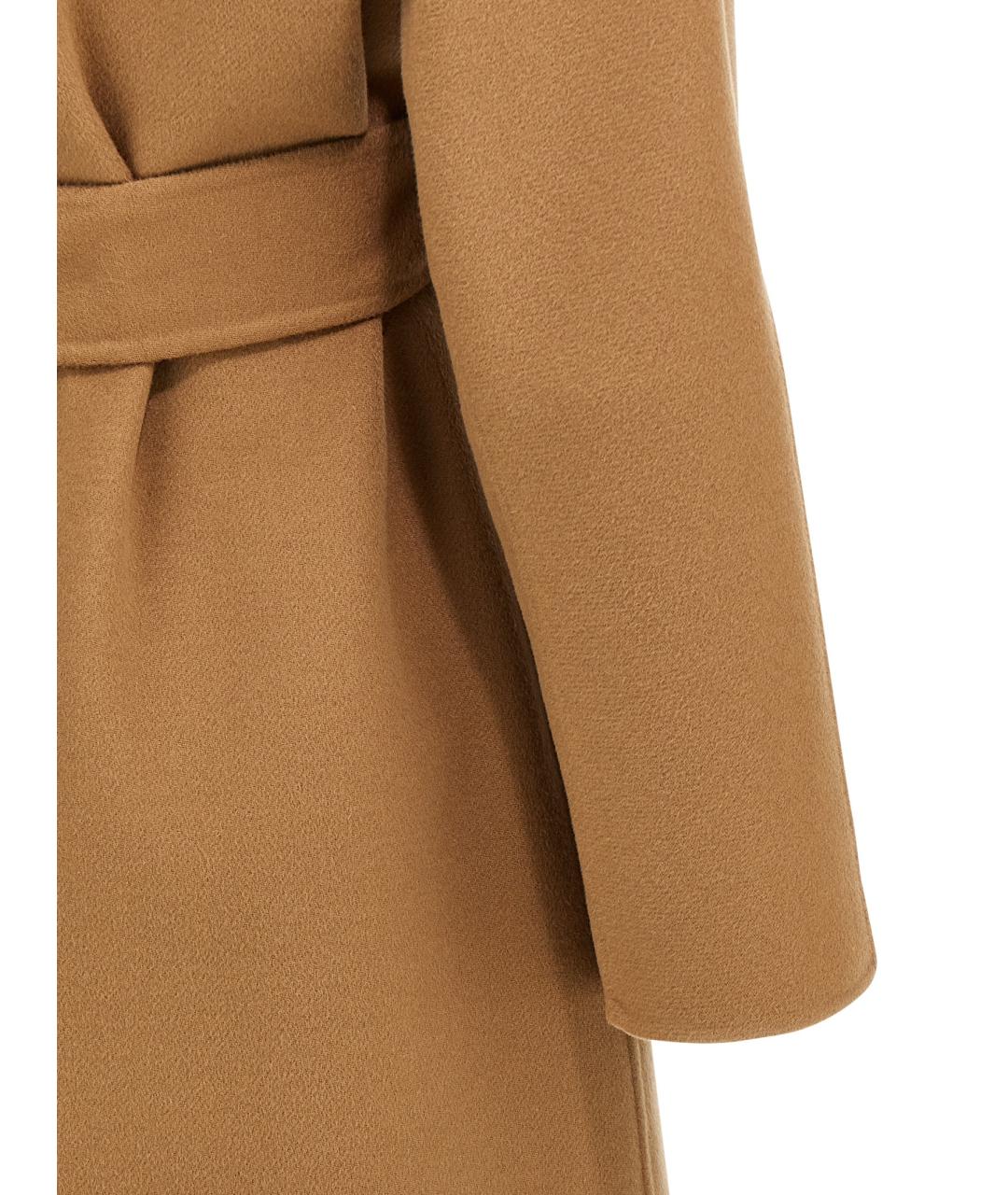 MAX MARA STUDIO Бежевое шерстяное пальто, фото 3