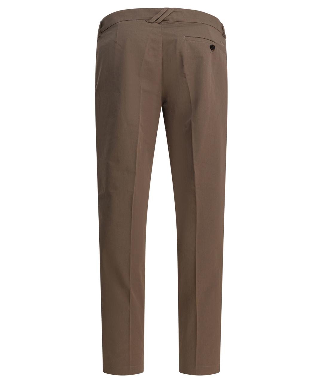 BURBERRY Коричневые хлопковые повседневные брюки, фото 2