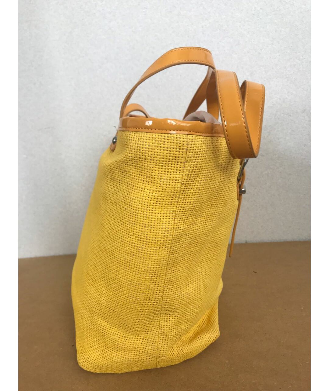 SONIA BY SONIA RYKIEL Желтая синтетическая сумка тоут, фото 3
