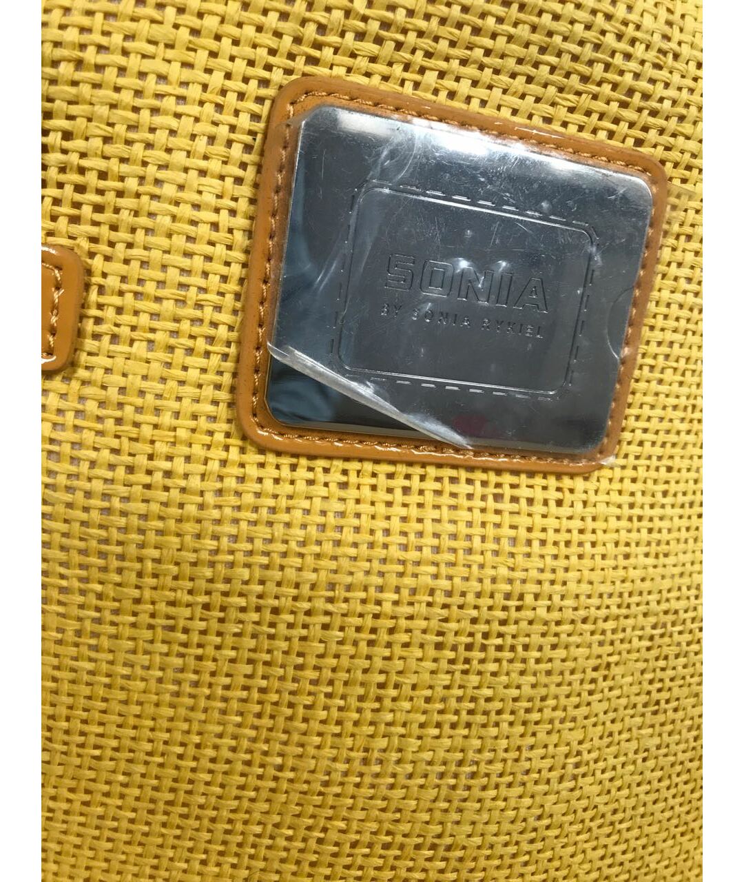 SONIA BY SONIA RYKIEL Желтая синтетическая сумка тоут, фото 2