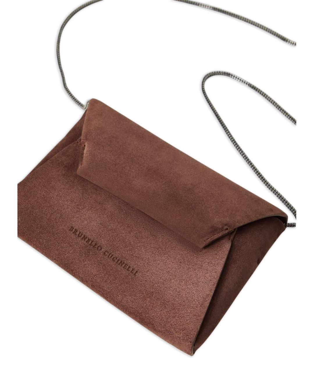 BRUNELLO CUCINELLI Бордовая кожаная сумка с короткими ручками, фото 5