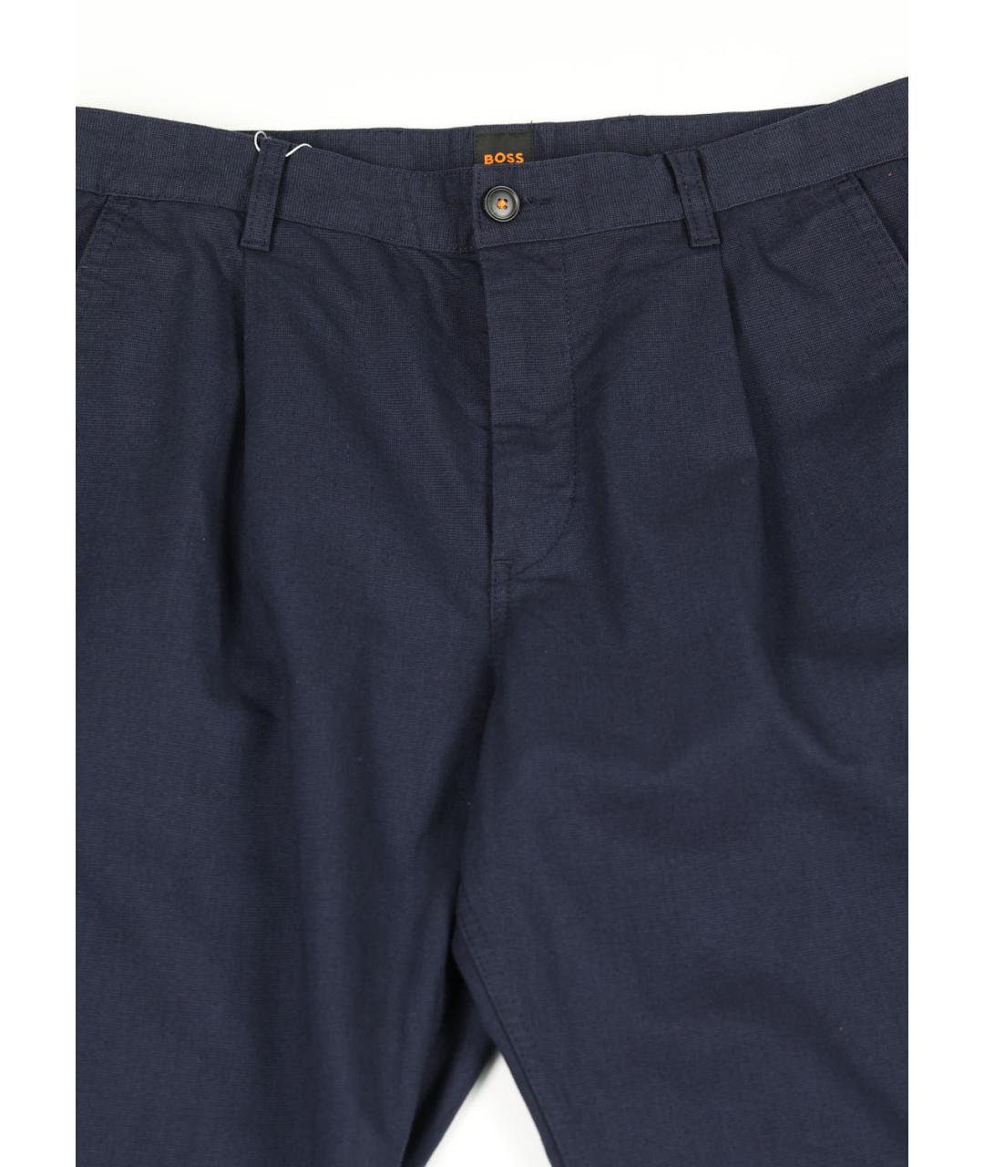 HUGO BOSS Синие хлопковые классические брюки, фото 5