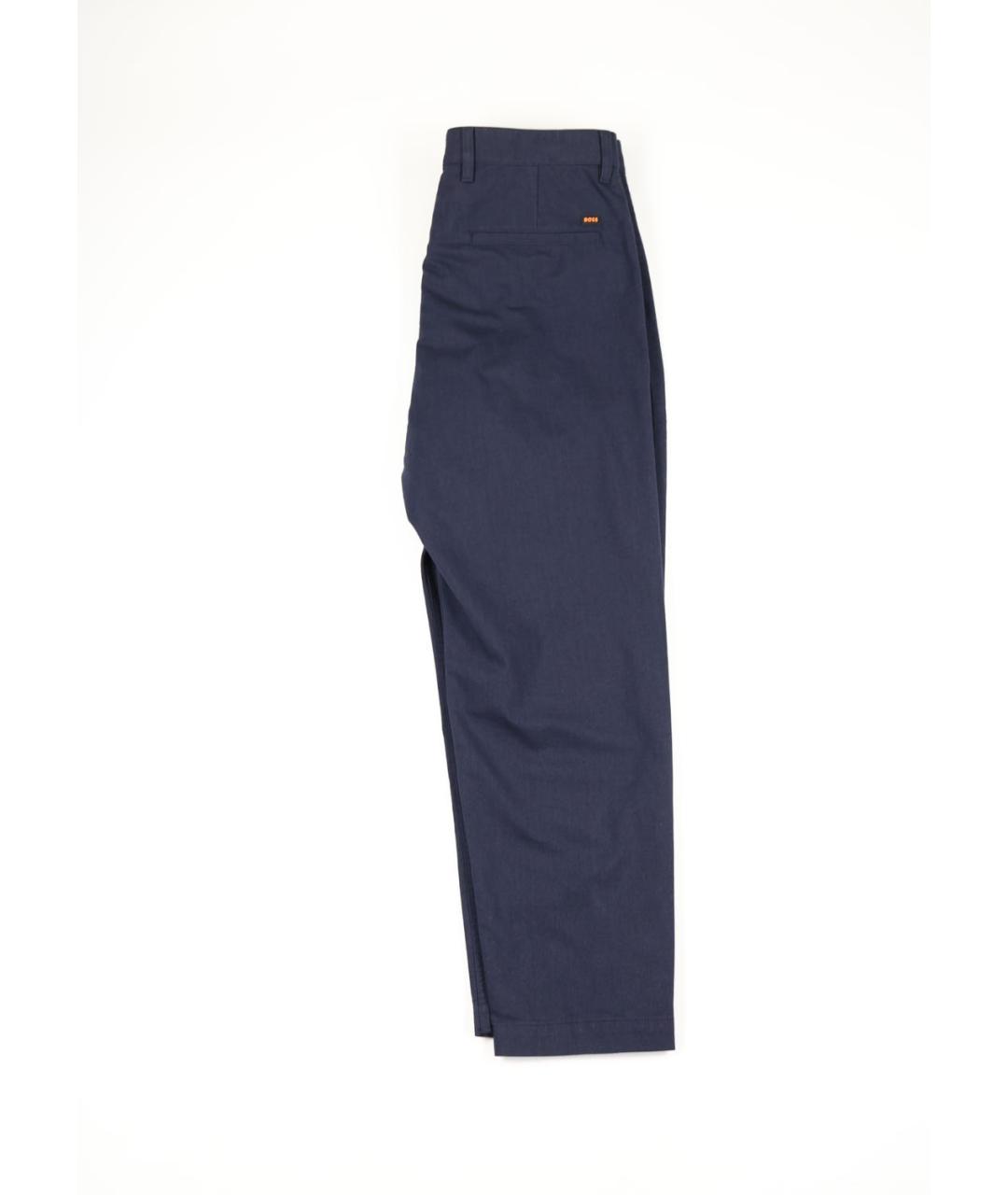 HUGO BOSS Синие хлопковые классические брюки, фото 4