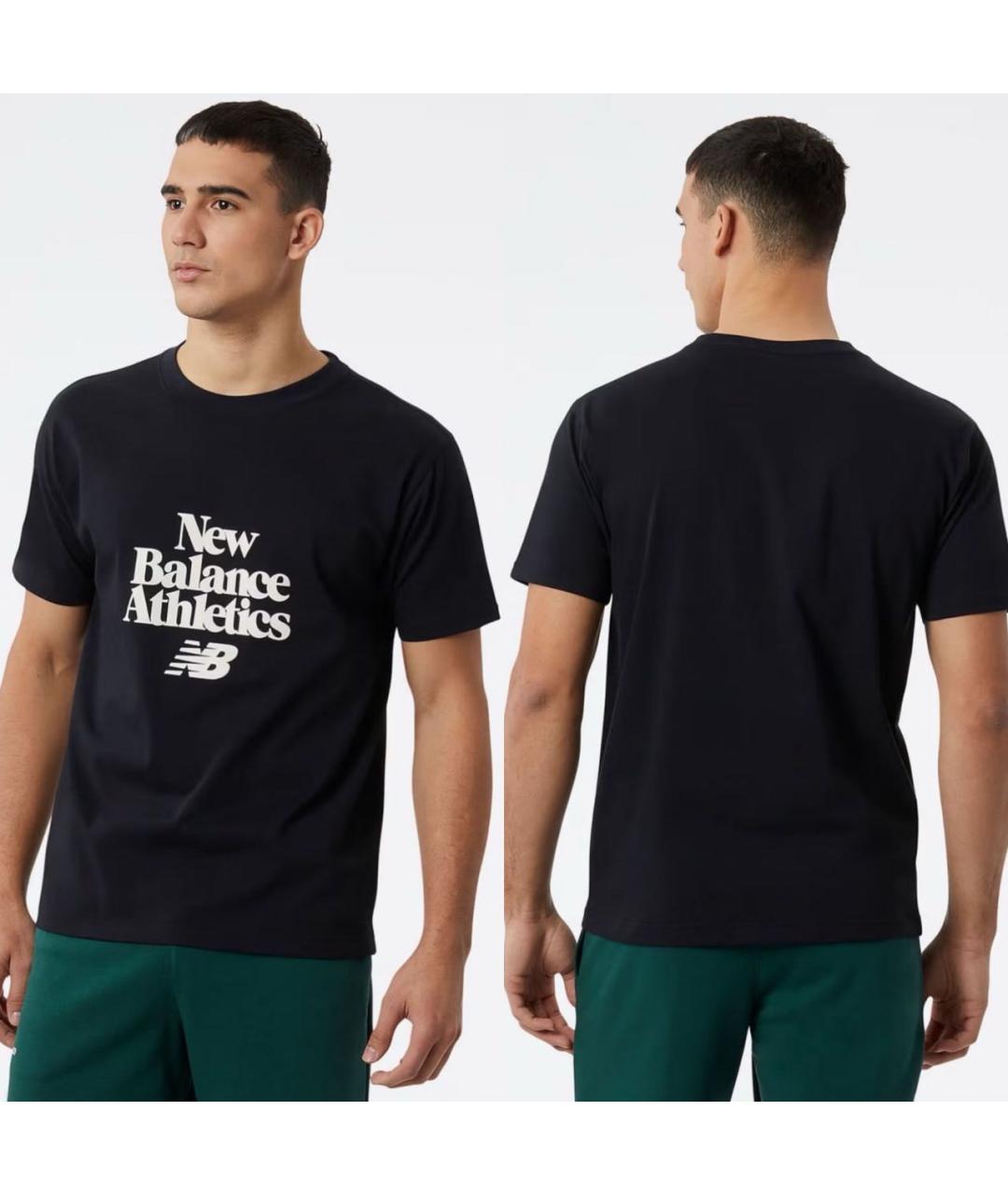 NEW BALANCE Черная хлопковая футболка, фото 8