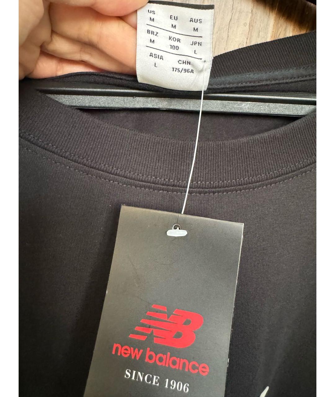 NEW BALANCE Черная хлопковая футболка, фото 7
