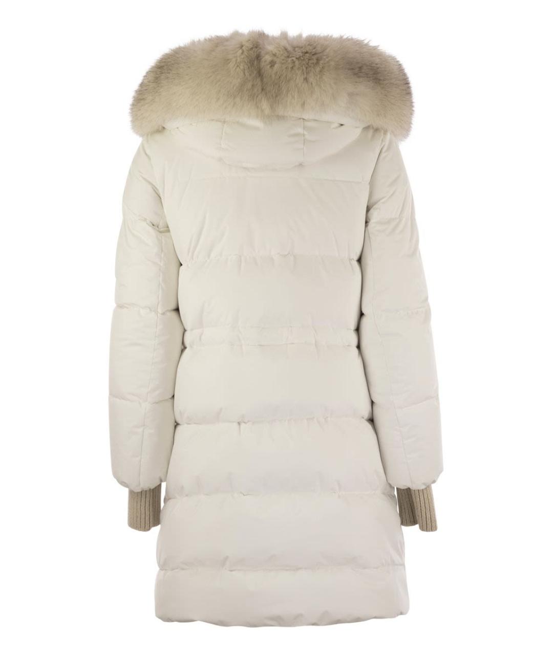 MOORER Белый полиэстеровый пуховик, фото 2