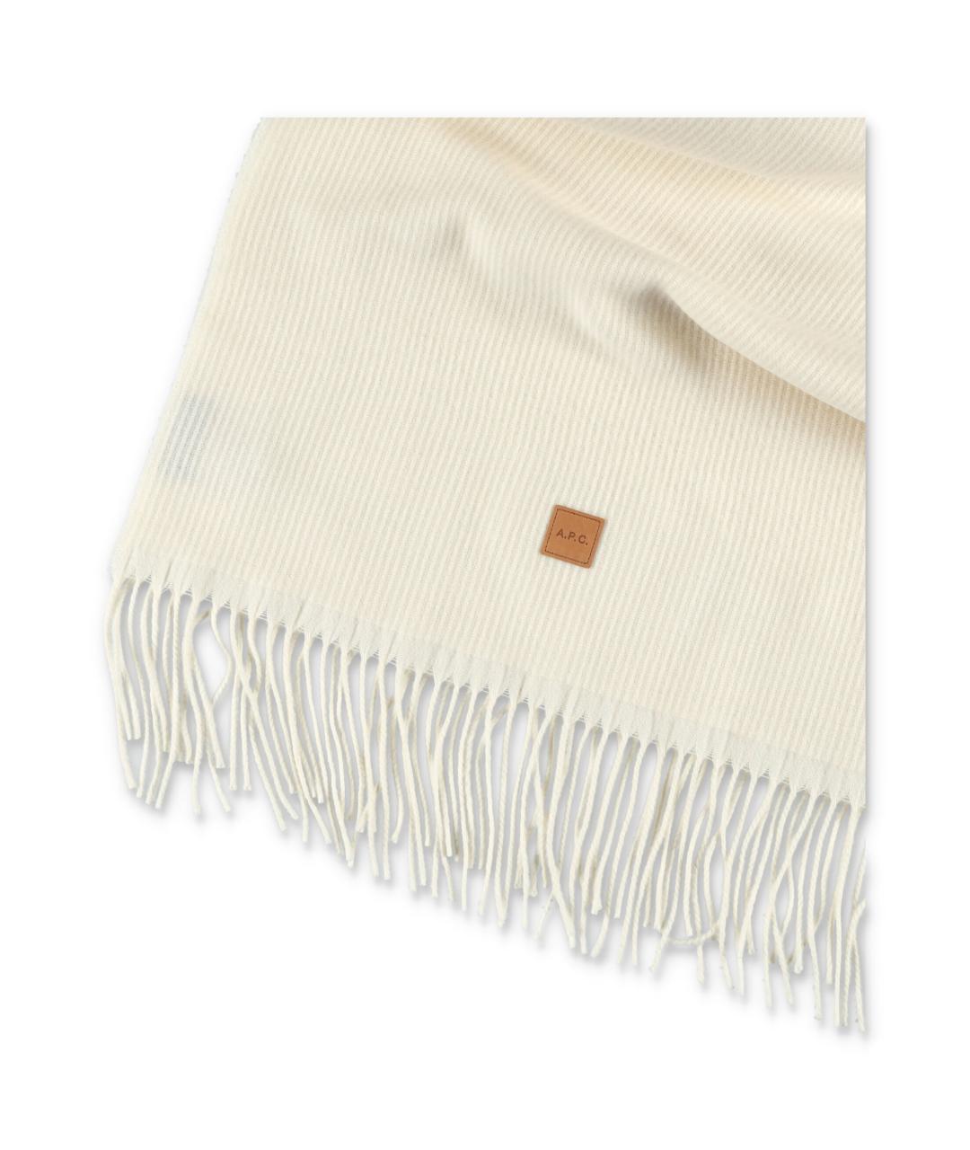 A.P.C. Бежевый шерстяной шарф, фото 3