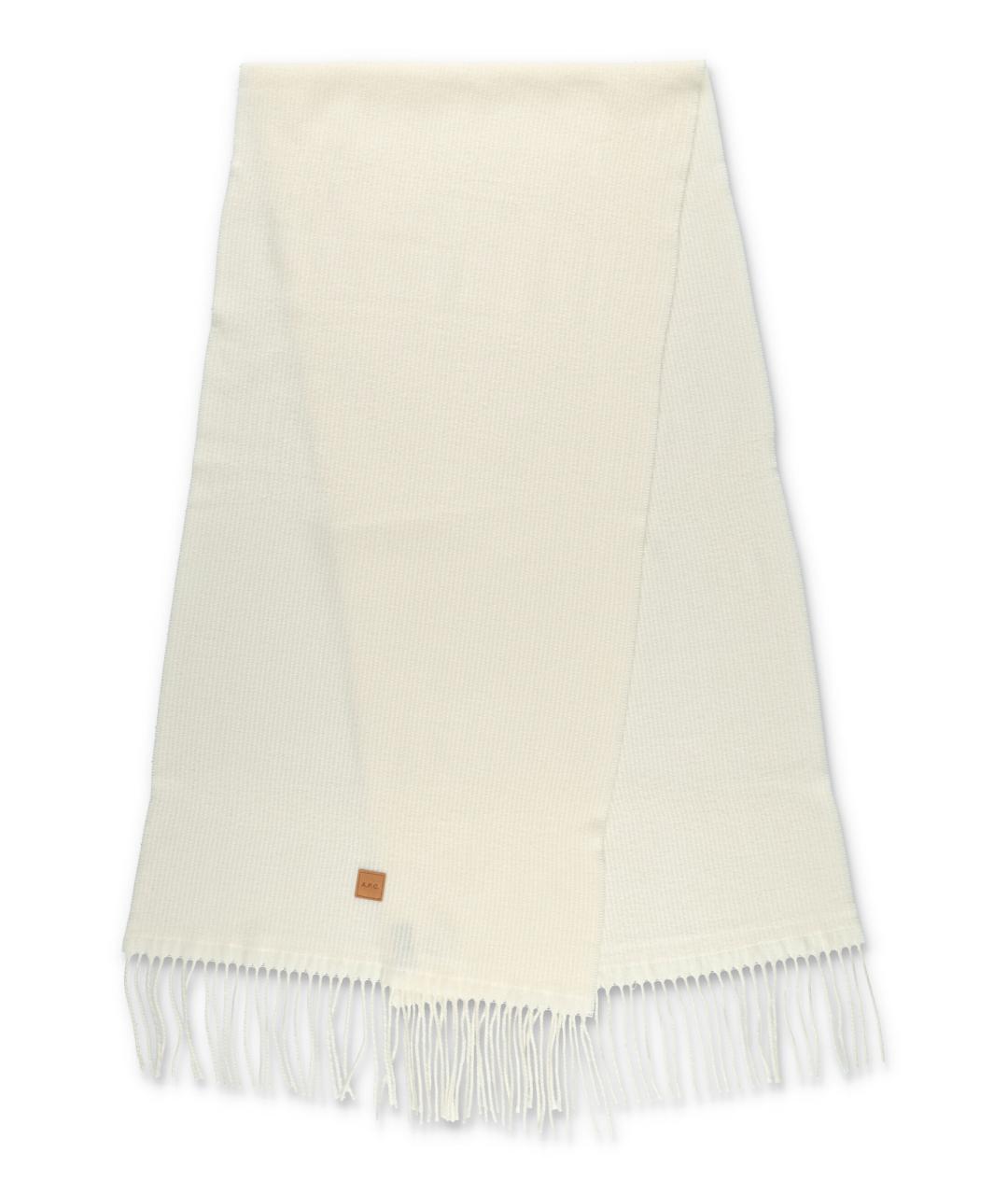 A.P.C. Бежевый шерстяной шарф, фото 2