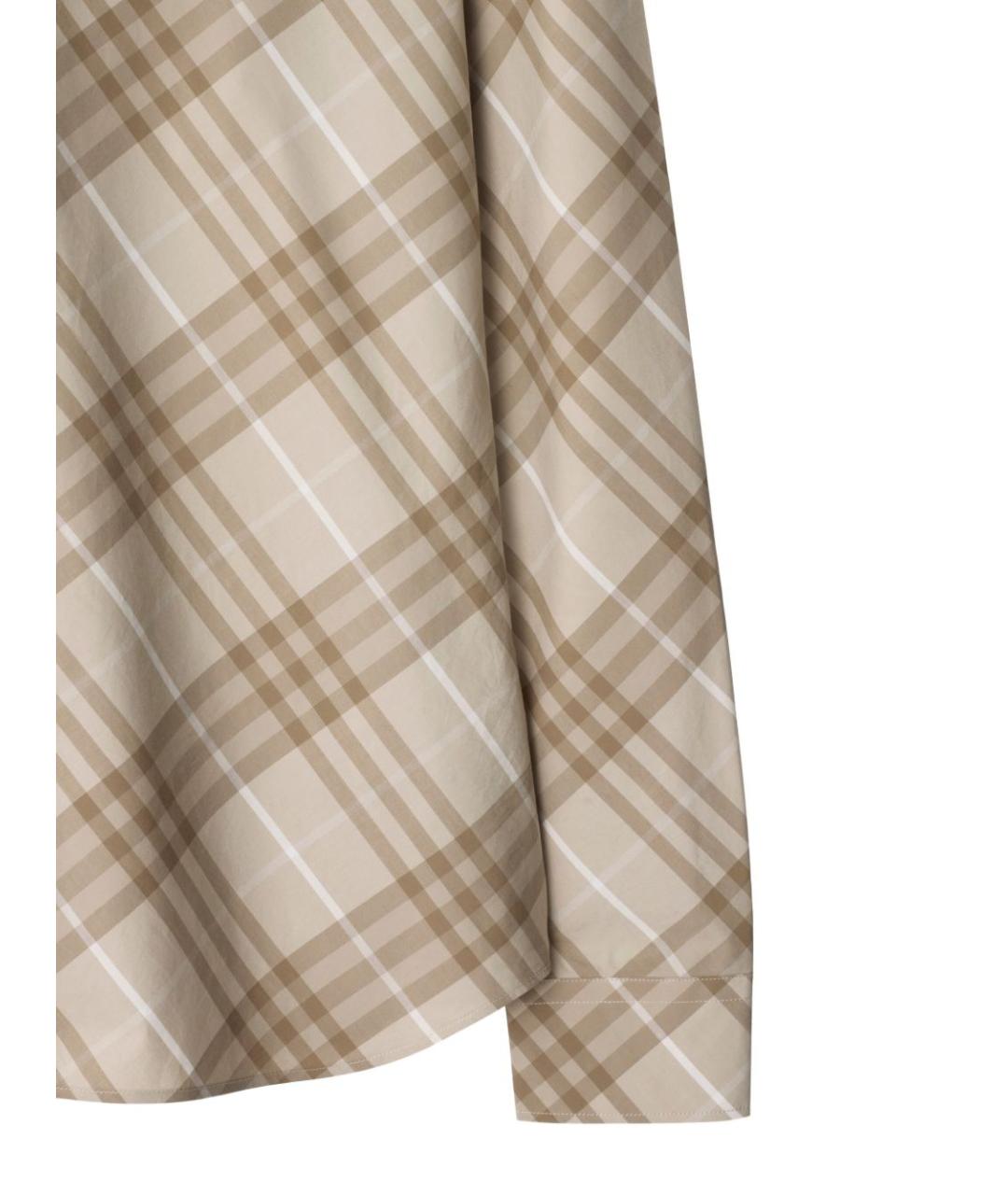 BURBERRY Бежевая хлопковая футболка, фото 3