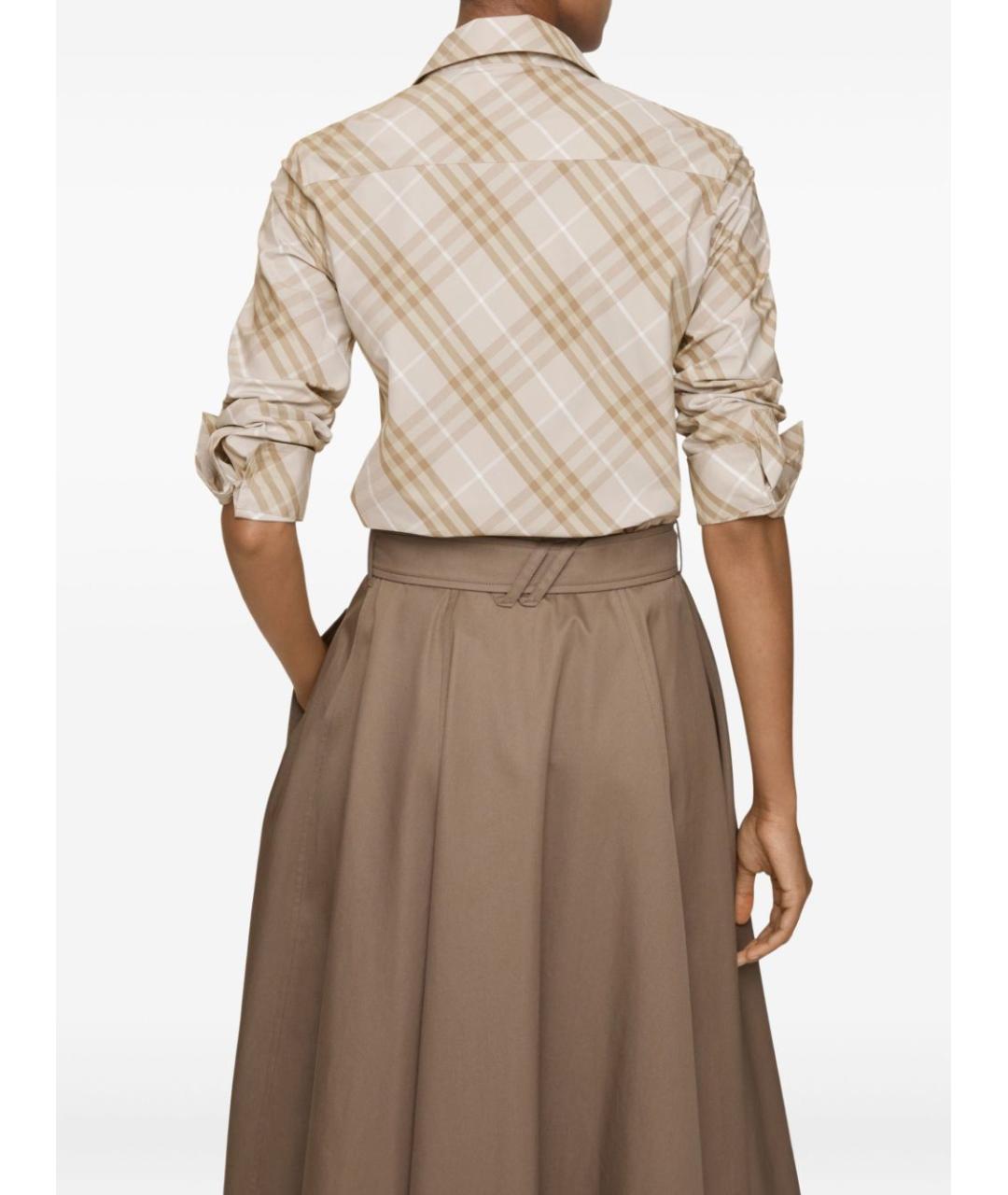 BURBERRY Бежевая хлопковая футболка, фото 2