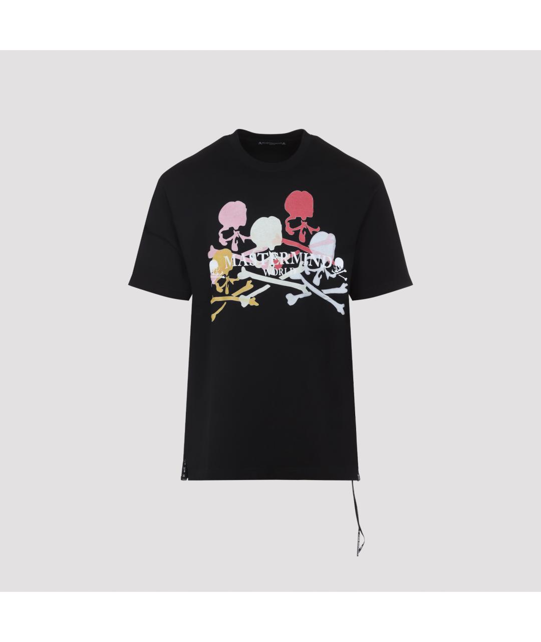 MASTERMIND WORLD Черная хлопковая футболка, фото 2