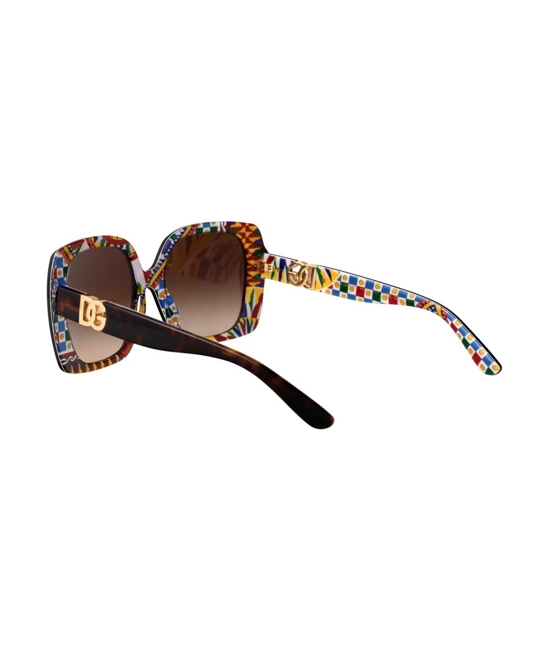 DOLCE&GABBANA Коричневые солнцезащитные очки, фото 4