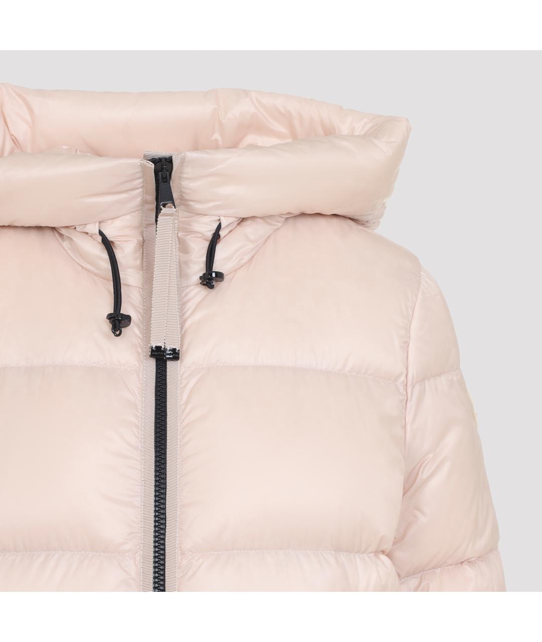 MONCLER Розовый полиамидовый пуховик, фото 6