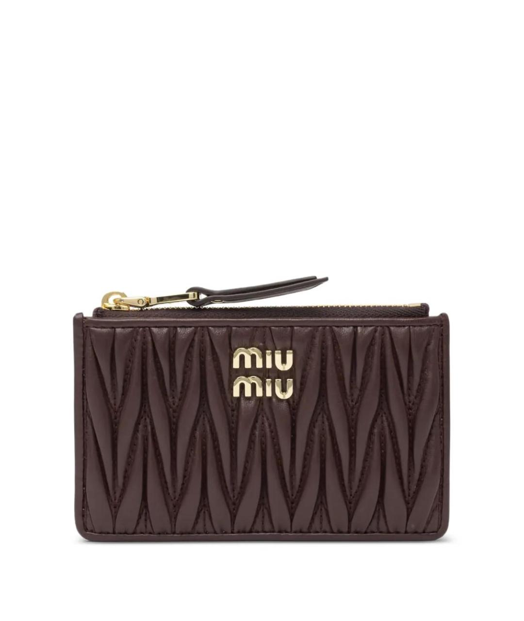 MIU MIU Бордовый кожаный кошелек, фото 1