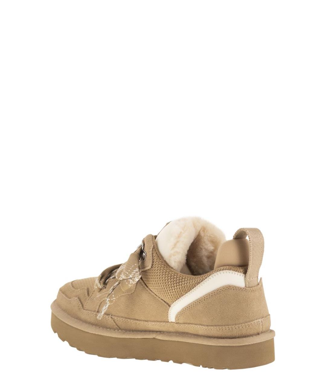 UGG AUSTRALIA Бежевые замшевые кроссовки, фото 3