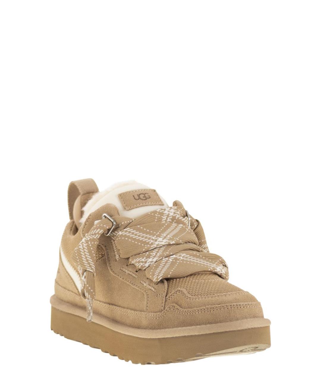 UGG AUSTRALIA Бежевые замшевые кроссовки, фото 2