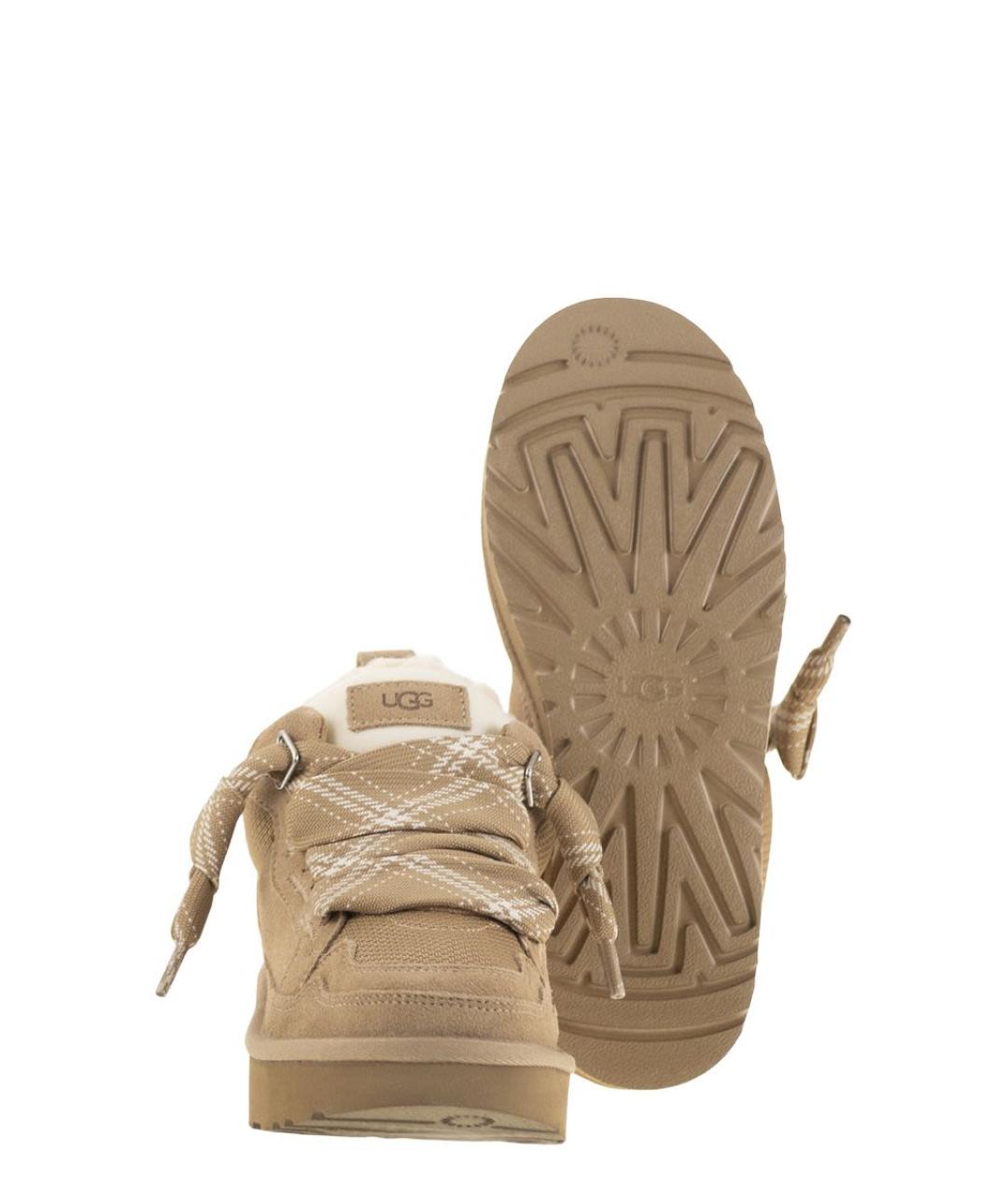 UGG AUSTRALIA Бежевые замшевые кроссовки, фото 5
