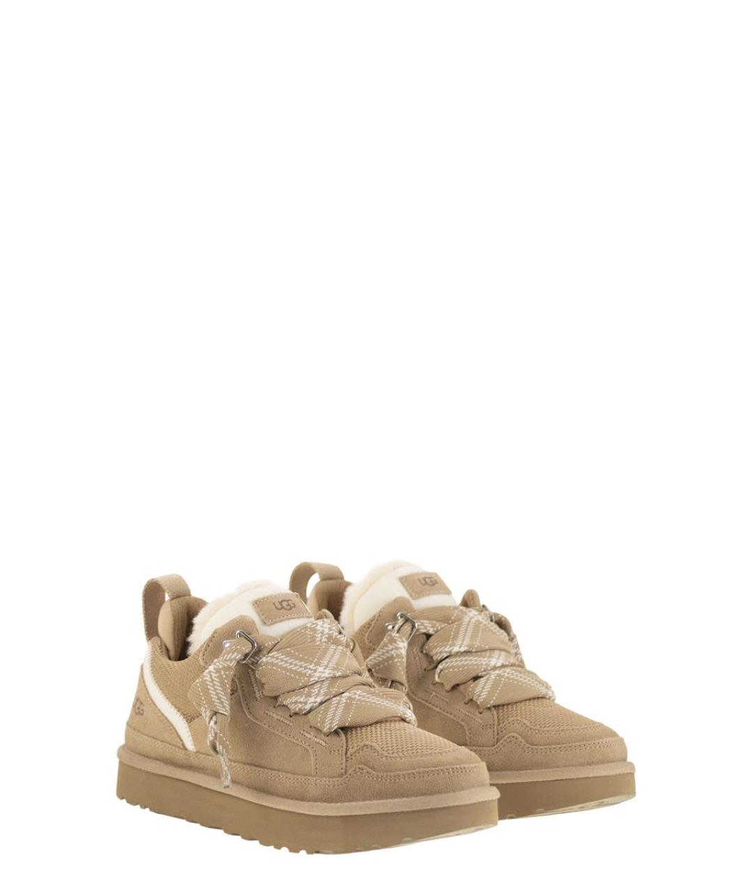 UGG AUSTRALIA Бежевые замшевые кроссовки, фото 4