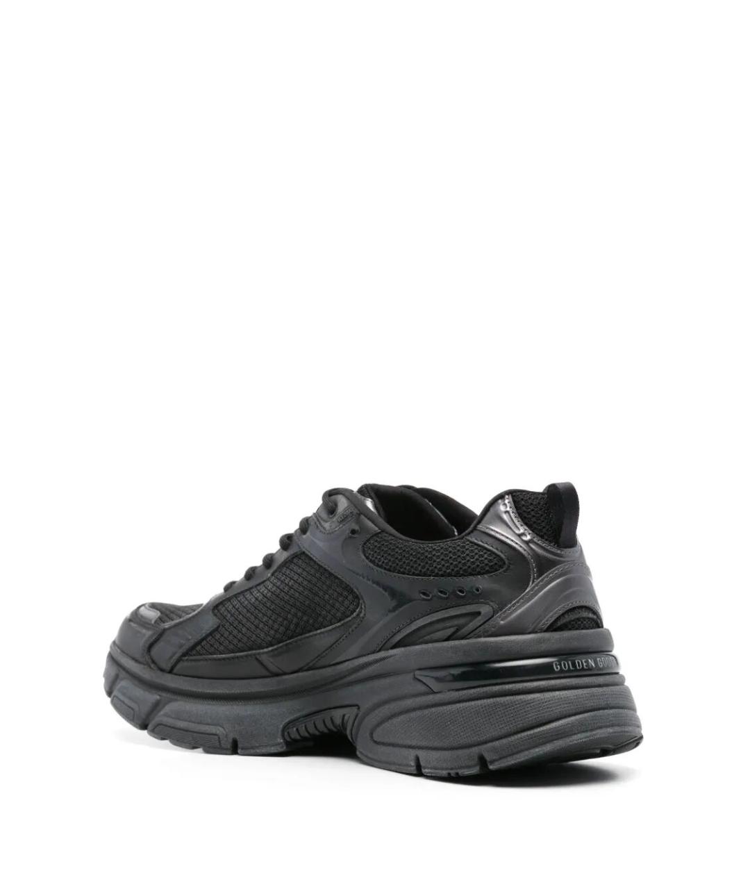 GOLDEN GOOSE DELUXE BRAND Черные синтетические низкие кроссовки / кеды, фото 3