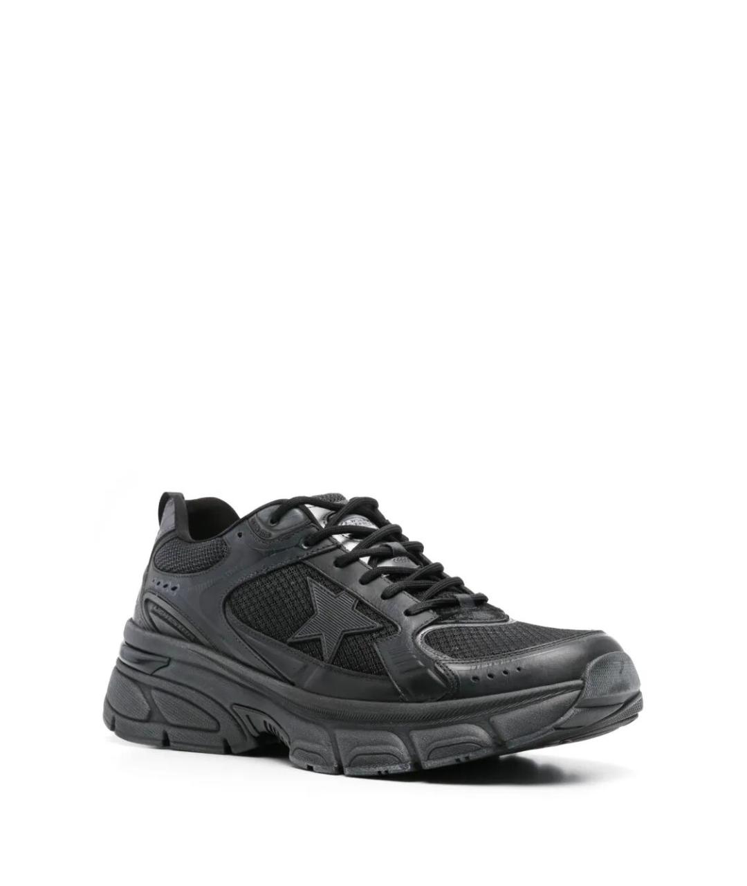 GOLDEN GOOSE DELUXE BRAND Черные синтетические низкие кроссовки / кеды, фото 2