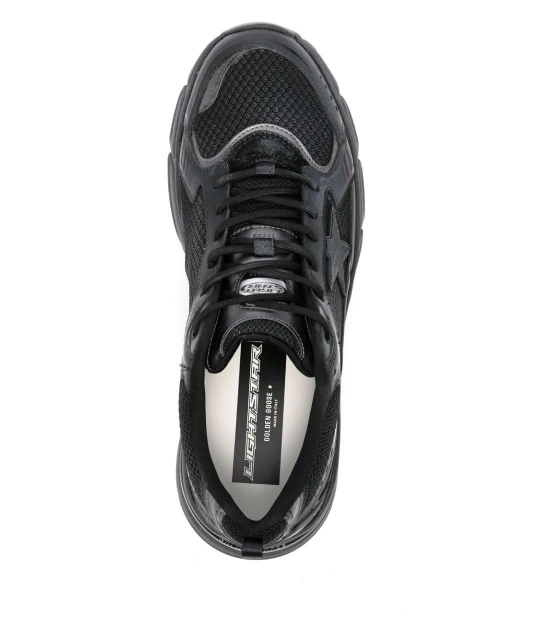 GOLDEN GOOSE DELUXE BRAND Черные синтетические низкие кроссовки / кеды, фото 4