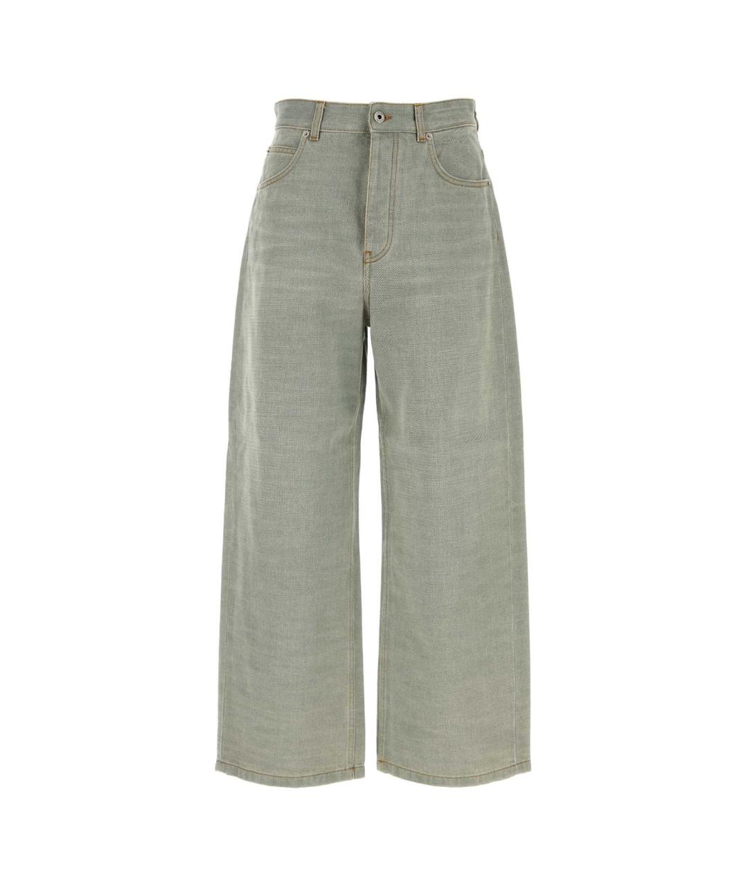 LOEWE Голубые хлопковые прямые джинсы, фото 1