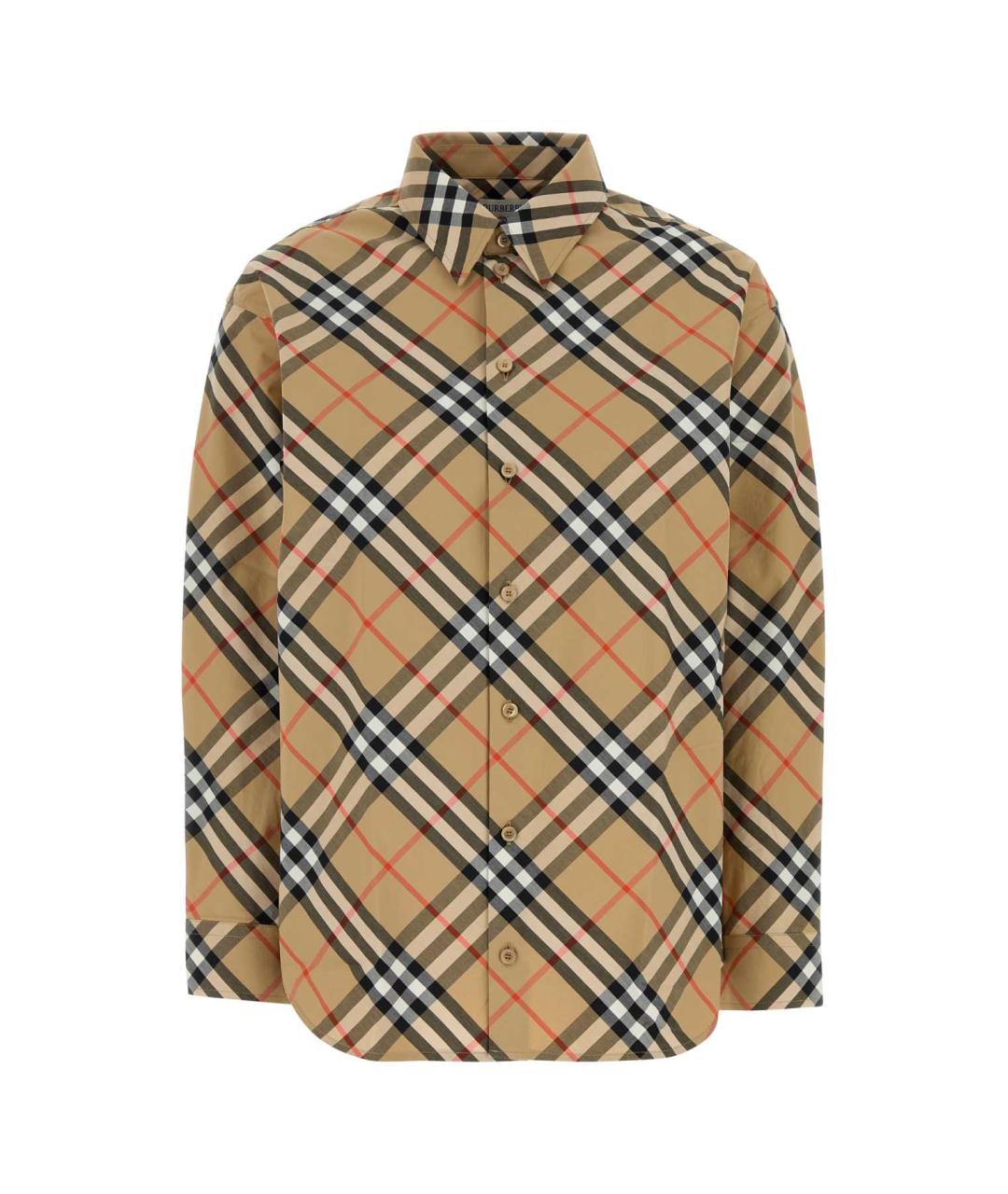 BURBERRY Бежевая хлопковая рубашка, фото 1