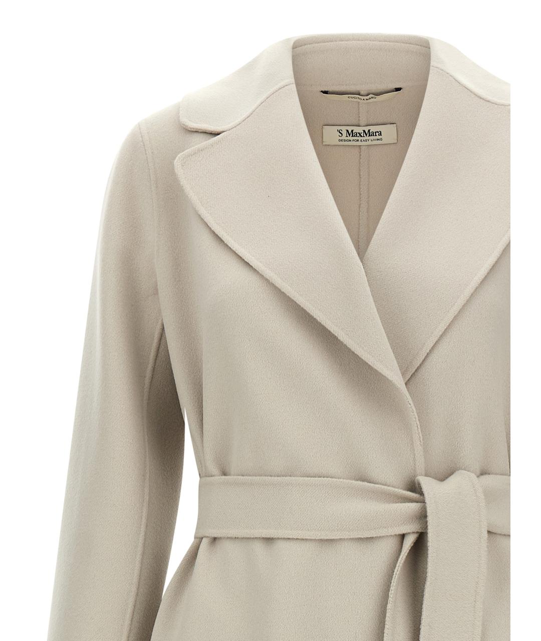'S MAX MARA Серое шерстяное пальто, фото 3