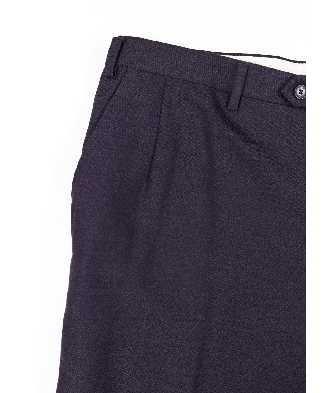 BRIONI Фиолетовые классические брюки, фото 5