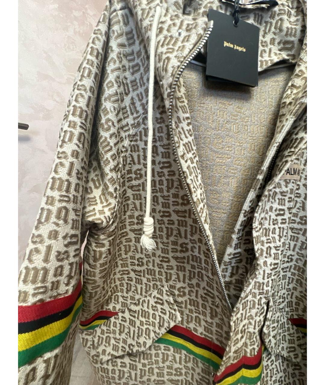 PALM ANGELS Бежевая хлопковая парка, фото 4