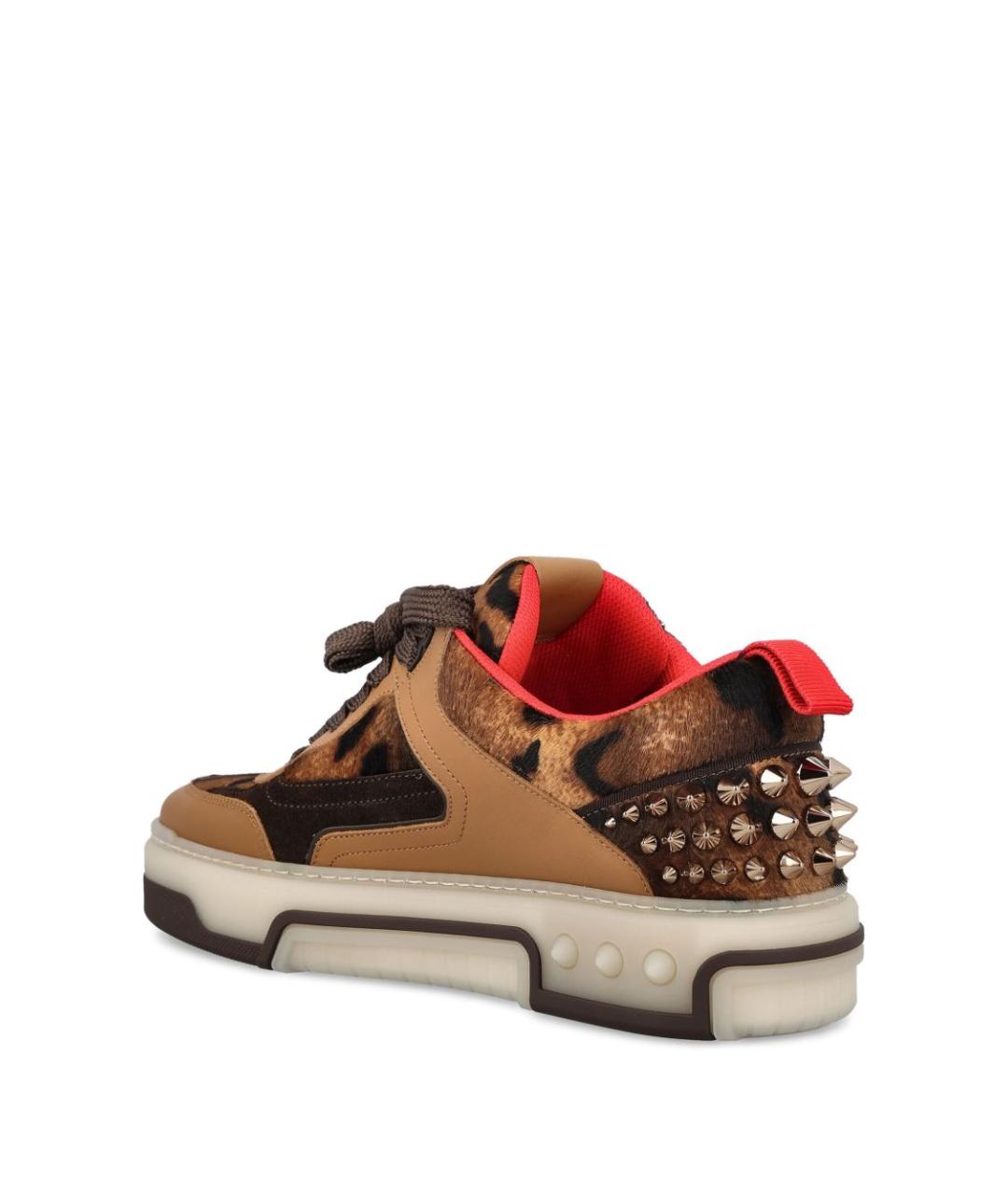 CHRISTIAN LOUBOUTIN Коричневые низкие кроссовки / кеды, фото 4