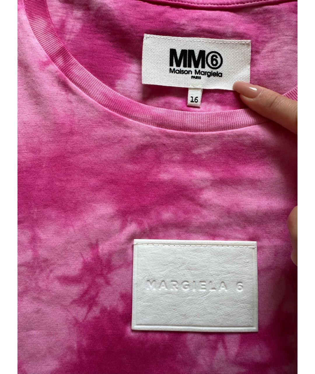 MM6 MAISON MARGIELA Розовый хлопковый детская футболка / топ, фото 3