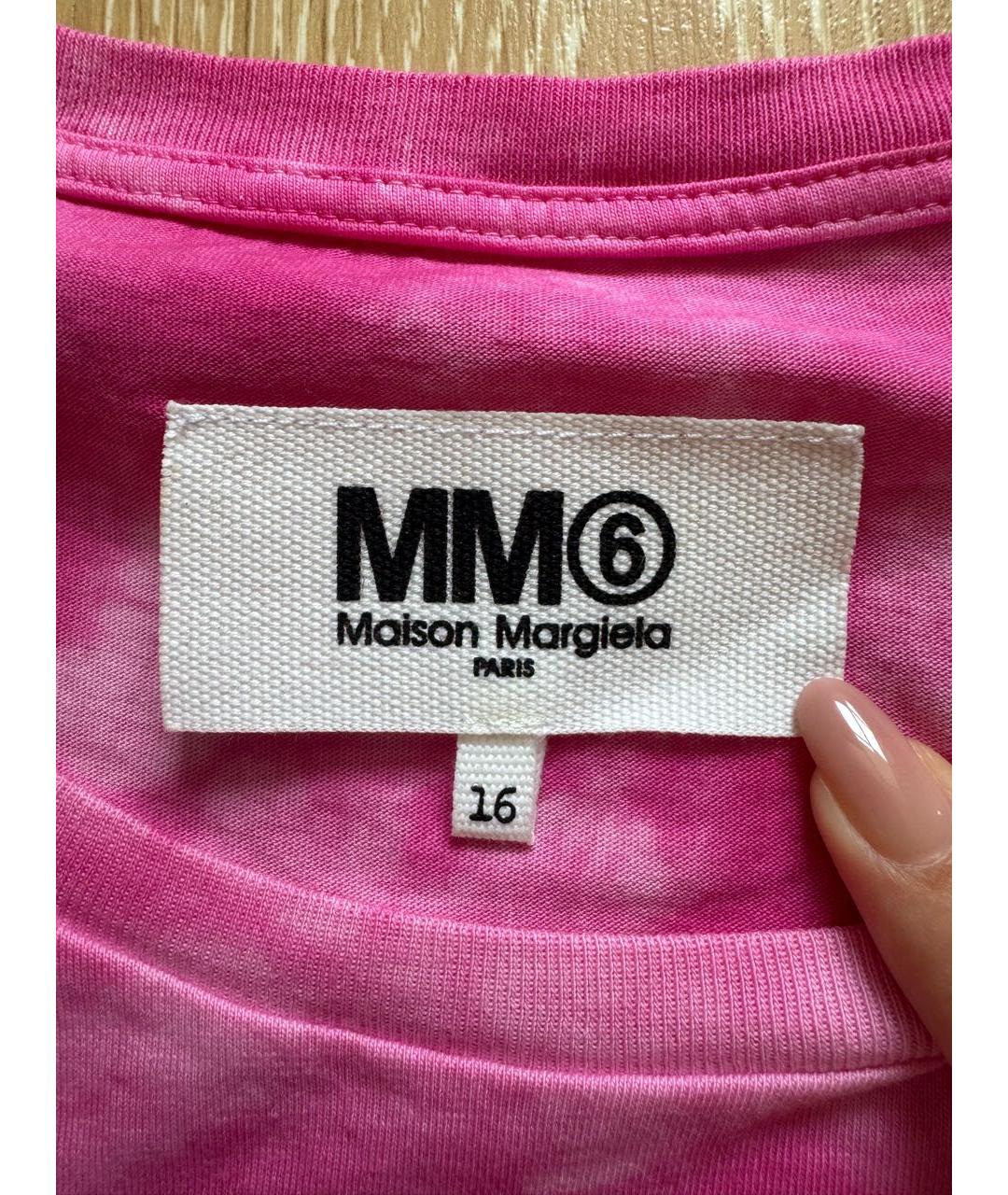 MM6 MAISON MARGIELA Розовый хлопковый детская футболка / топ, фото 7