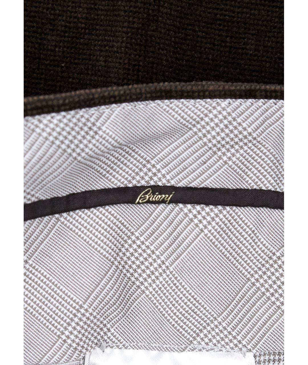 BRIONI Коричневые хлопковые классические брюки, фото 3