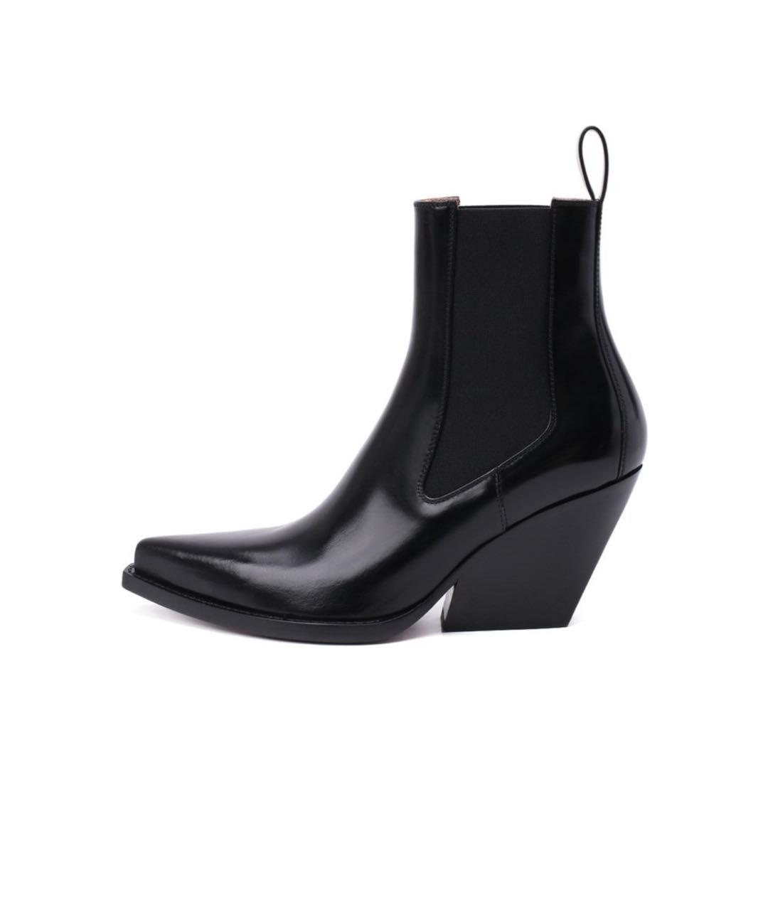 BOTTEGA VENETA Черные кожаные ботинки, фото 6