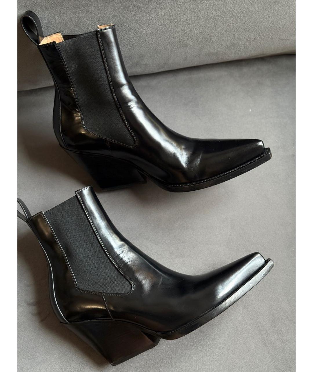 BOTTEGA VENETA Черные кожаные ботинки, фото 3