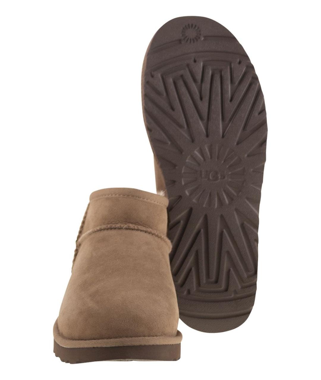 UGG AUSTRALIA Коричневые кожаные ботинки, фото 5