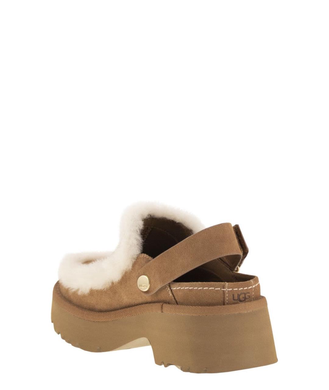 UGG AUSTRALIA Коричневые кожаные сандалии, фото 3