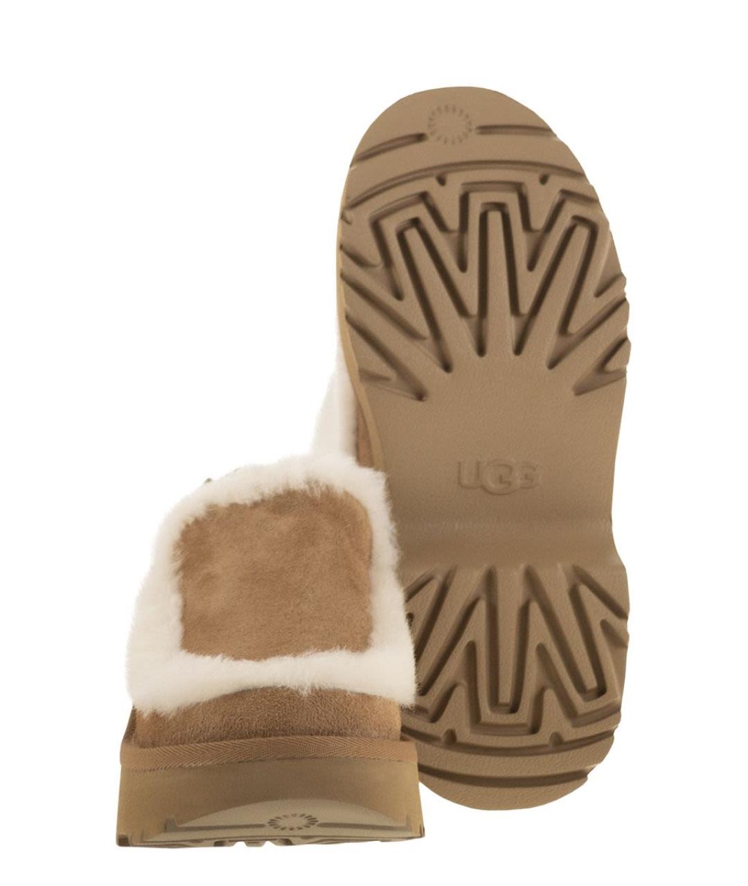 UGG AUSTRALIA Коричневые кожаные сандалии, фото 5