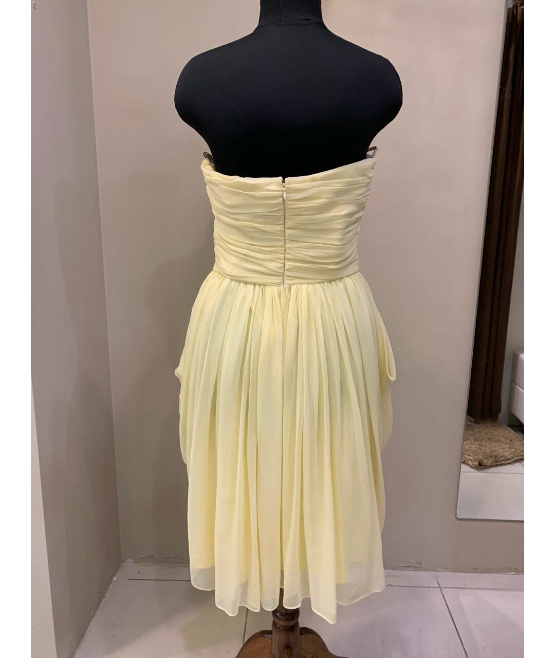 JOHN GALLIANO Желтое шелковое коктейльное платье, фото 3