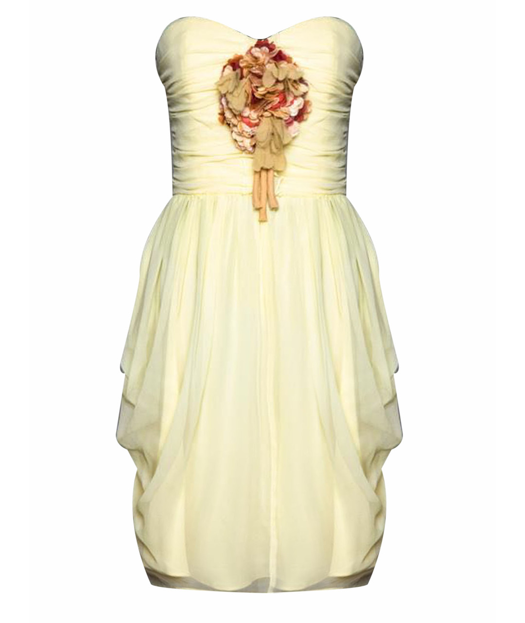 JOHN GALLIANO Желтое шелковое коктейльное платье, фото 1