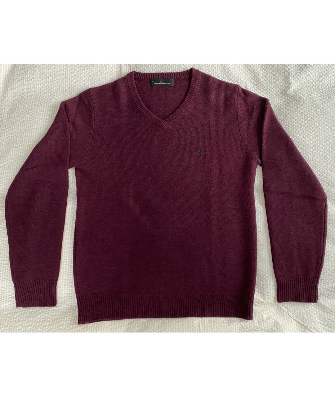 CH CAROLINA HERRERA Бордовый шерстяной джемпер / свитер, фото 6