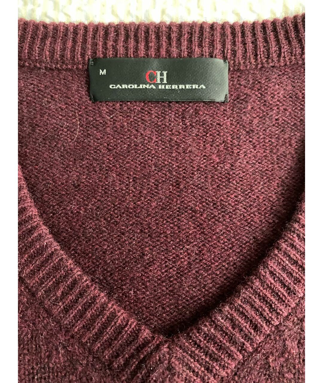 CH CAROLINA HERRERA Бордовый шерстяной джемпер / свитер, фото 2