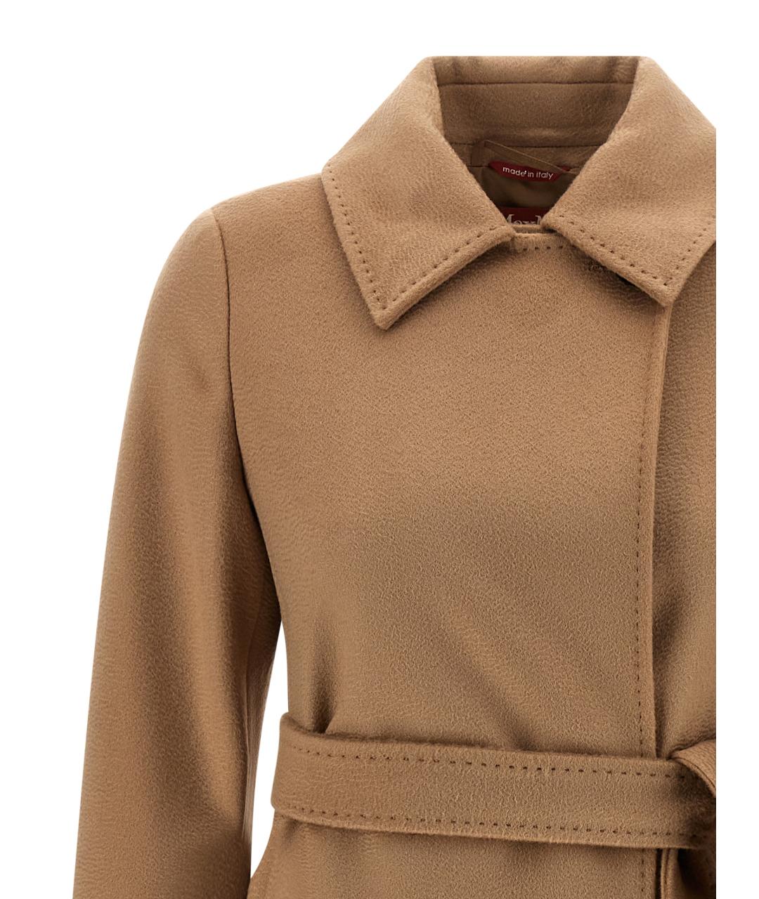 MAX MARA STUDIO Бежевое шерстяное пальто, фото 3