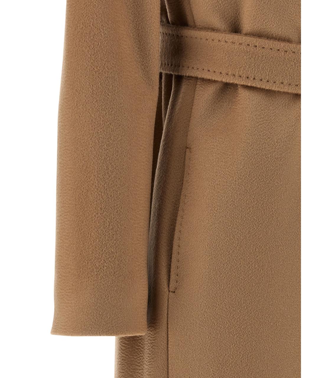 MAX MARA STUDIO Бежевое шерстяное пальто, фото 4