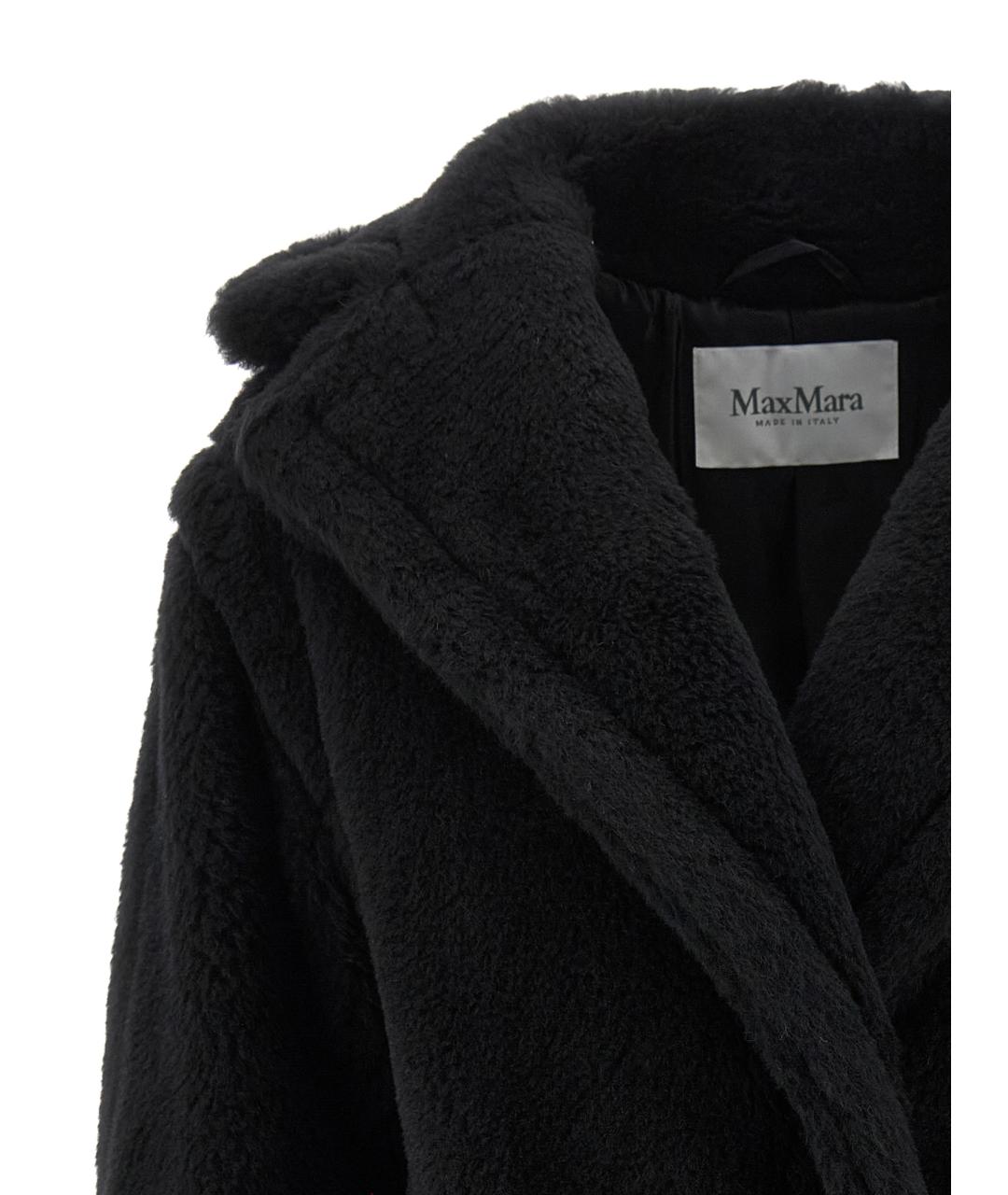 MAX MARA Черная шерстяная шуба, фото 3