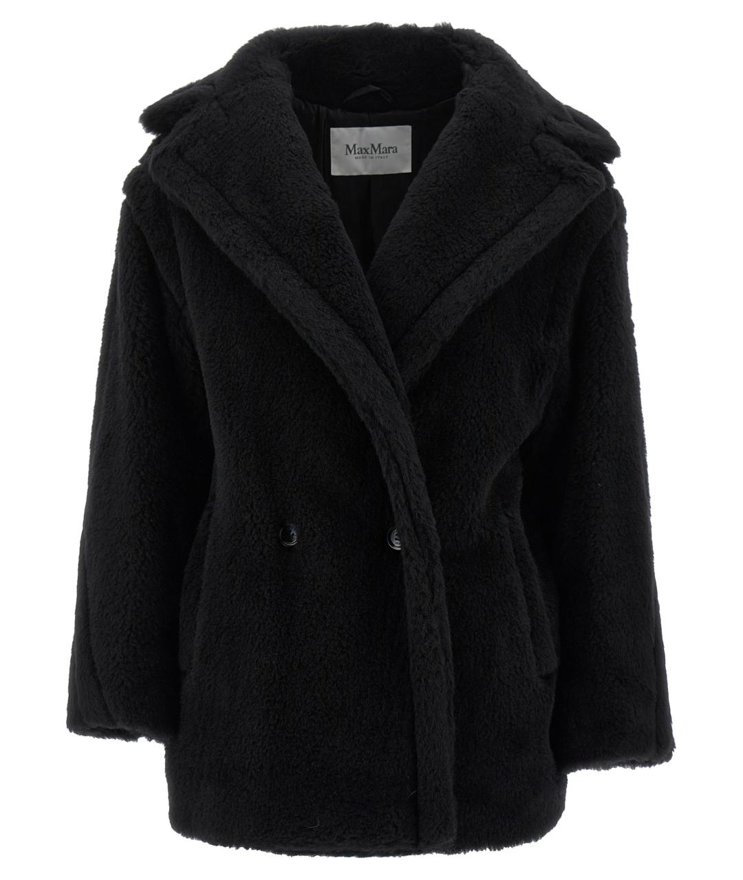 MAX MARA Черная шерстяная шуба, фото 1