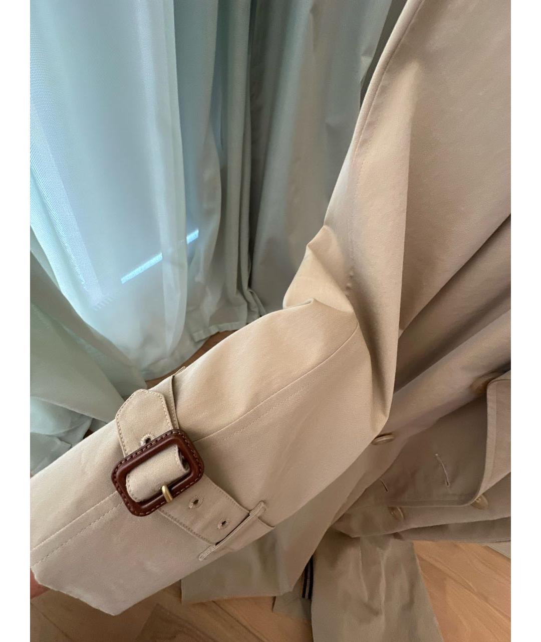 BURBERRY Бежевый хлопковый тренч/плащ, фото 5
