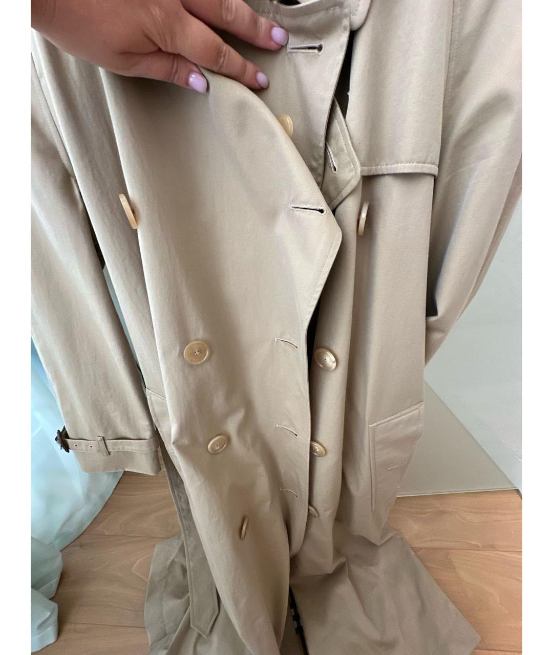 BURBERRY Бежевый хлопковый тренч/плащ, фото 4